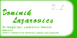dominik lazarovics business card